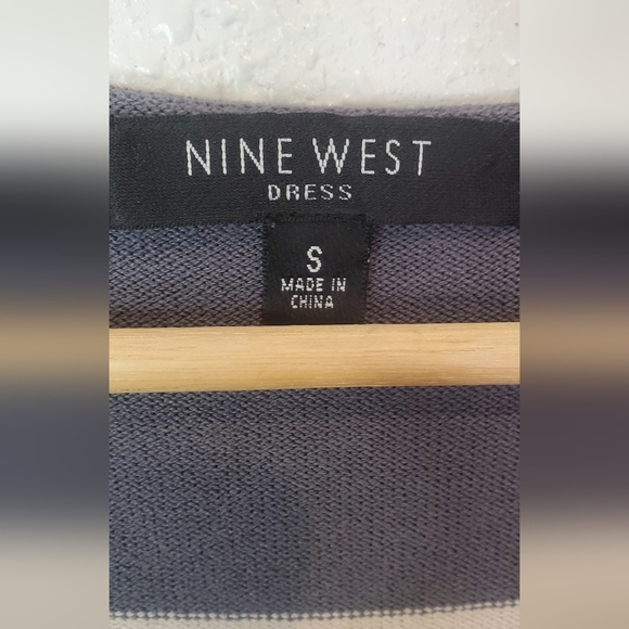 💚5/$25 Nine West Colorblock Striped Sheath Stretck Snit Dress Size Small - Picture 6 of 7